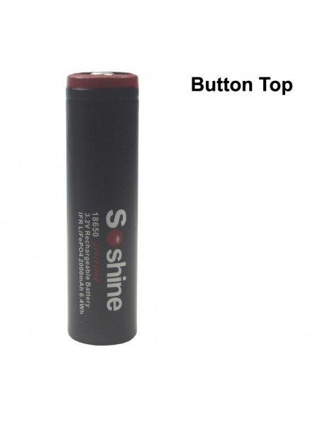 Soshine 18650 LiFePo4 3.2V 2000mAh Rechargeable Battery with PCB