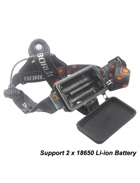 5050-L2 White 6500K 1000 Lumens 3-Mode 18650 Headlight (2x 18650)
