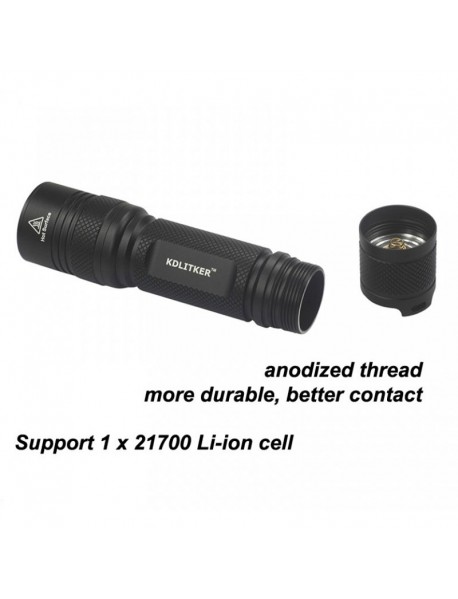 KDLITKER E6-21700 P6 Style 21700 Flashlight Host