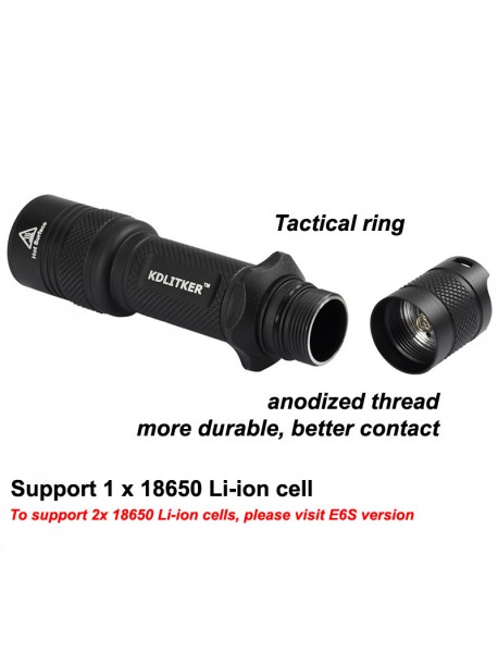 KDLITKER E6 P6 Style 18650 Flashlight Host