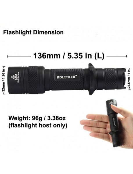 KDLITKER E6 P6 Style 18650 Flashlight Host