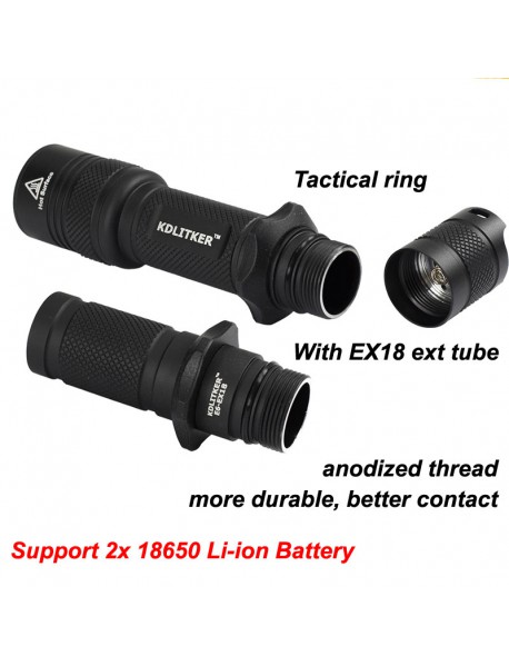 KDLITKER E6 P6 Style 18650 Flashlight Host