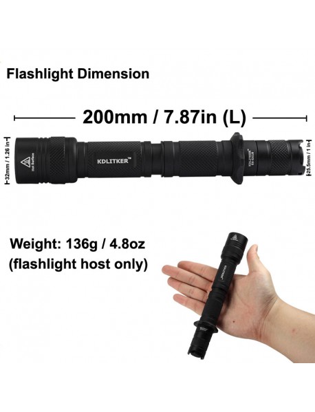 KDLITKER E6 P6 Style 18650 Flashlight Host