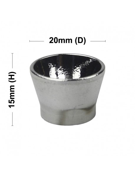 20mm (D) x 15mm (H) OP Aluminum Reflector for 3535 LED
