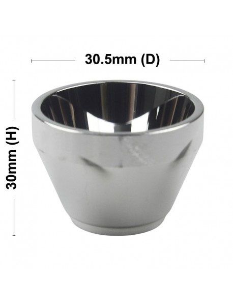 30.5mm (D) x 30mm (H) SMO Aluminum Reflector for 3535 LED