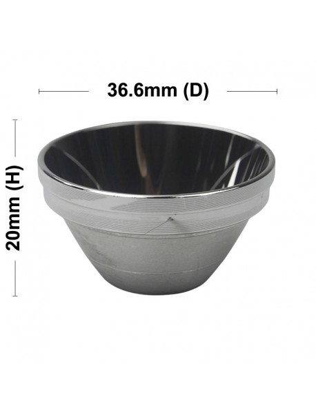 36.6mm (D) x 20mm (H) SMO Aluminum Reflector for 7070 LED