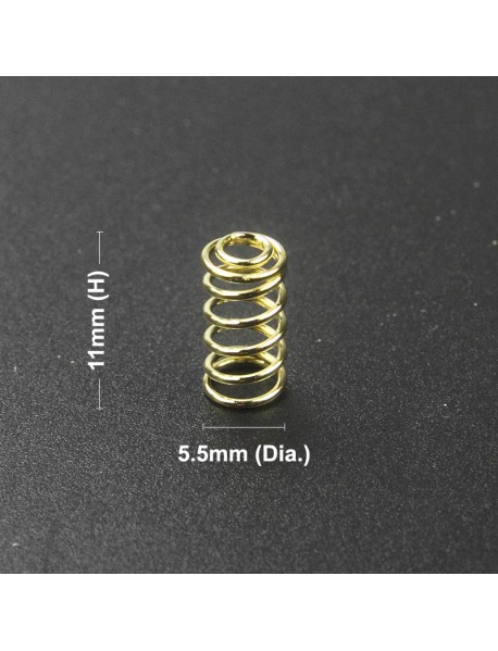 5.5mm (D) x 11mm (H) Gold Plated Spring (5 pcs)