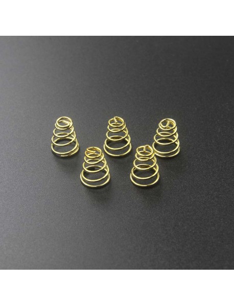 9mm (D) x 10mm (H) Gold Plated Spring (5 pcs)