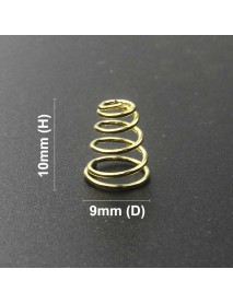 9mm (D) x 10mm (H) Gold Plated Spring (5 pcs)