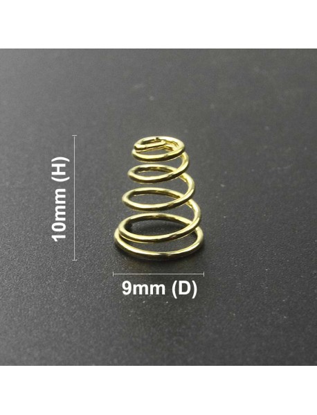 9mm (D) x 10mm (H) Gold Plated Spring (5 pcs)