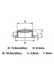 13.6mm (D) x 6.3mm (H) Silicone Tailcaps (5 PCS)