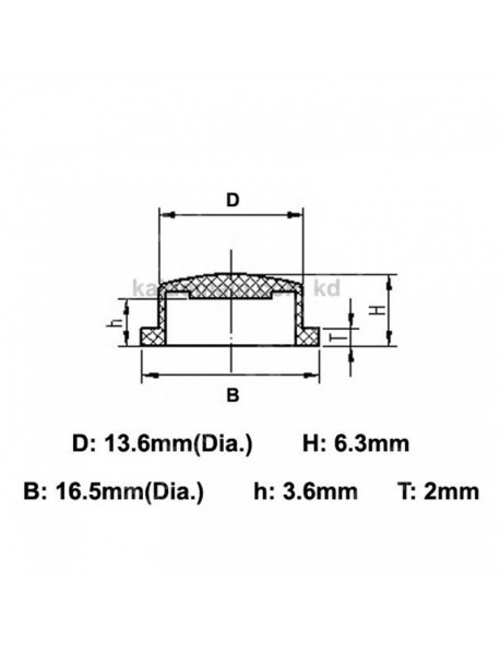 13.6mm (D) x 6.3mm (H) Silicone Tailcaps (5 PCS) 13.6mm (D) x 6.3mm (H) Silicone Tailcaps (5 PCS)