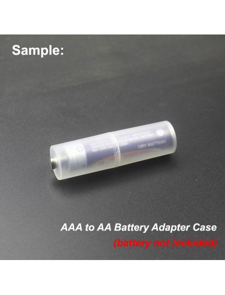 AAA to AA Battery Adapter Case with Aluminum Bottom Cap