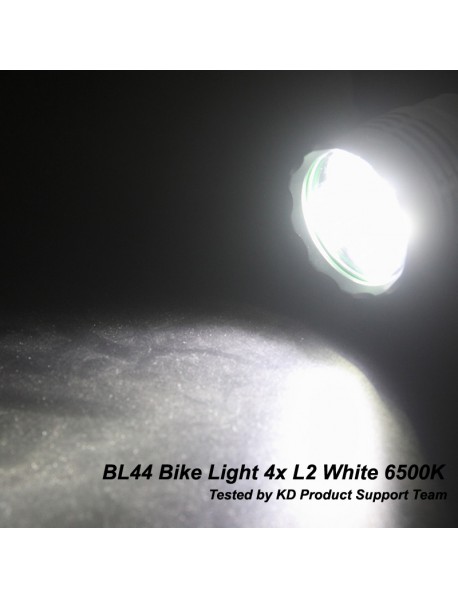 BL44 4x L2 White 6500K 2000 Lumens 3-Mode Bike Light