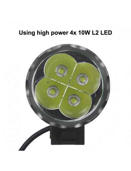 BL44 4x L2 White 6500K 2000 Lumens 3-Mode Bike Light