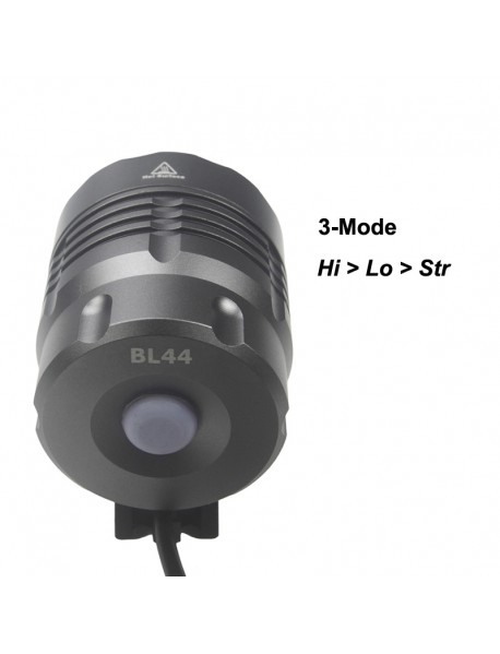 BL44 4x L2 White 6500K 2000 Lumens 3-Mode Bike Light