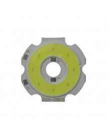 20mm (D) 3W 12V 300mA 300 Lumens White 6500K COB LED