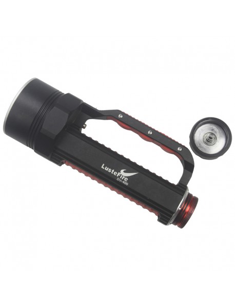 LusteFire DV400 6x L2 5000 Lumens Stepless Dimming Diving Flashlight (2x 26650)