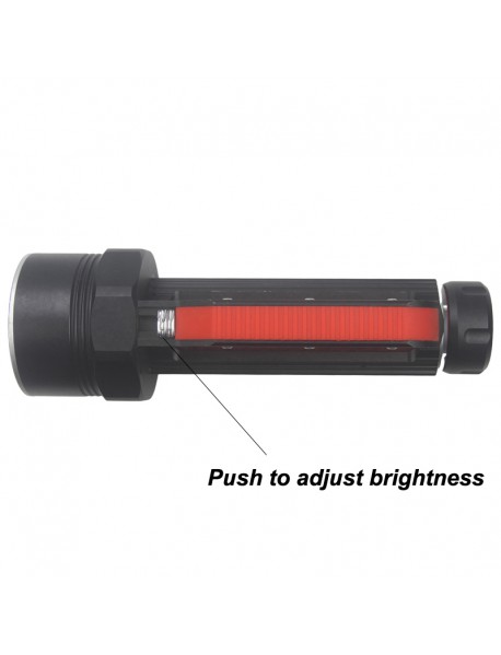 LusteFire DV400 6x L2 5000 Lumens Stepless Dimming Diving Flashlight (2x 26650)