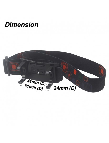 KHB5 Elastic Nylon Head Strap for Flashlight 24mm (D)