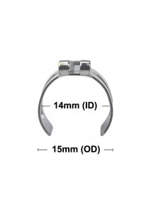 42mm (L) x 14mm (D) Stainless Steel Flashlight Pocket Clip 42mm (L) x 14mm (D) Stainless Steel Flashlight Pocket Clip