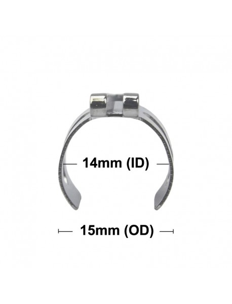 42mm (L) x 14mm (D) Stainless Steel Flashlight Pocket Clip 42mm (L) x 14mm (D) Stainless Steel Flashlight Pocket Clip