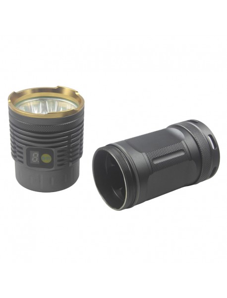 9x T6 6500K 2000 Lumens 4-Mode 18650 LED Flashlight (4x 18650)