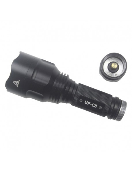 UF-C8 XP-L HD 6500K 1000 Lumens 5-Mode 18650 LED Flashlight