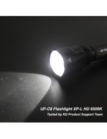 UF-C8 XP-L HD 6500K 1000 Lumens 5-Mode 18650 LED Flashlight