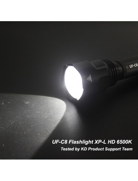 UF-C8 XP-L HD 6500K 1000 Lumens 5-Mode 18650 LED Flashlight