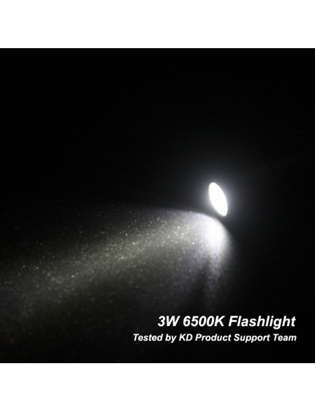 3W 6500K 100 Lumens 1-Mode AAA EDC Flashlight