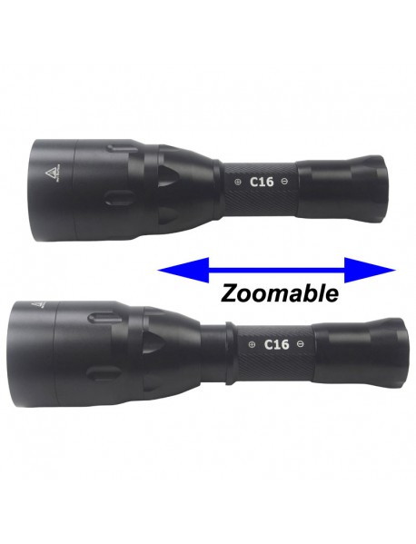C16 L2 White Red Green IR Zoomable 18650 LED Flashlight C16 L2 White Red Green IR Zoomable 18650 LED Flashlight