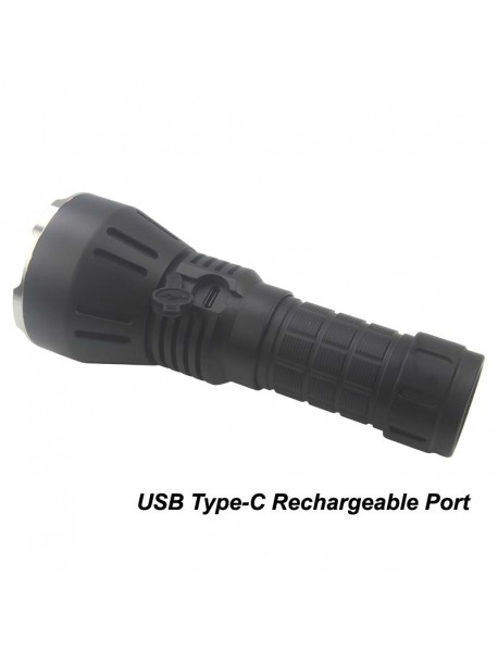 JKK60 XHP70.3 4200 Lumens 3 Groups Mode Type-C Rechargeable 26650 Flashlight