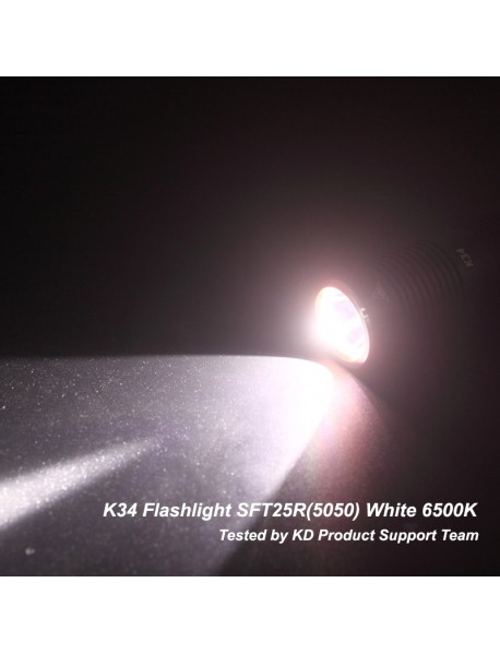 KDIY K34 SFT25R(5050) 2000 Lumens USB Type-C Rechargeable 26650 Flashlight