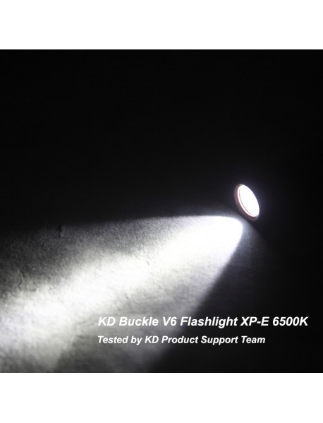 KD Buckle V6 XP-E 400 Lumens 1-Mode 10440 AAA Keychain Flashlight